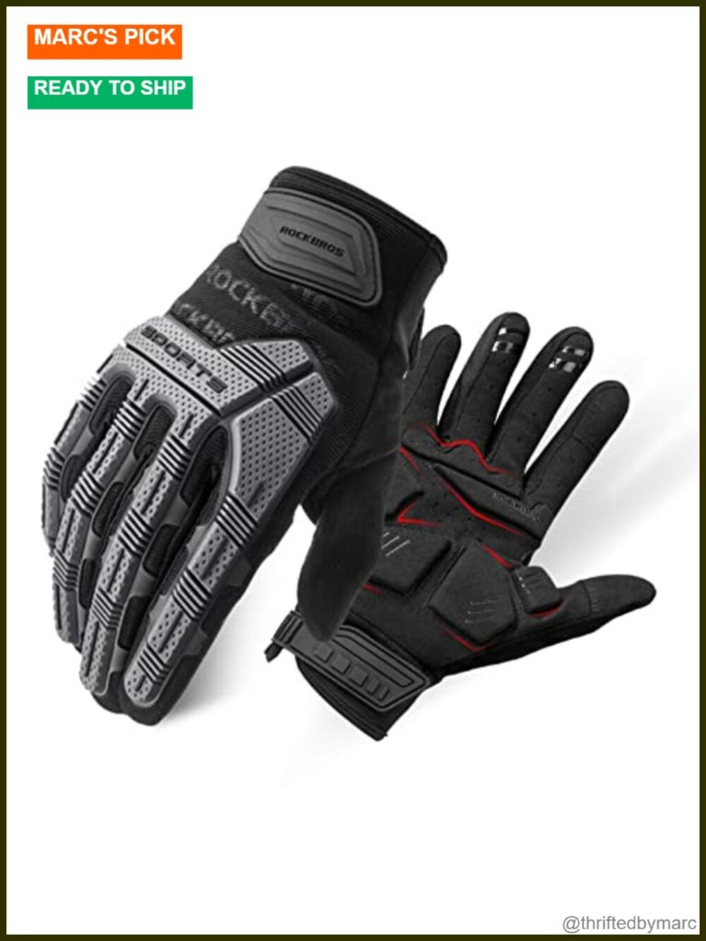 Cycling Gloves with 6MM Gel Pad Knuckle Protection Touch Screen Breathable Lycra